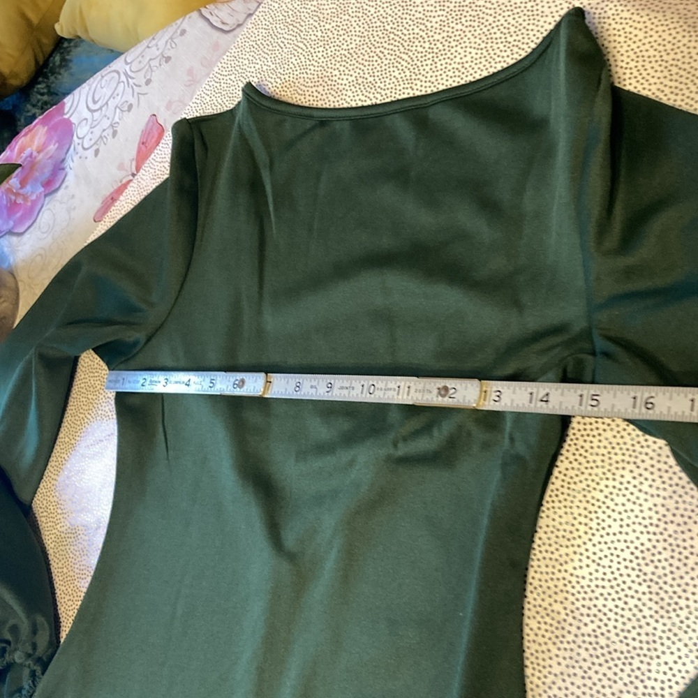 SHEIN Privé Solid Lantern Sleeve Bodycon Dress size S new without tag - Picture 11 of 16